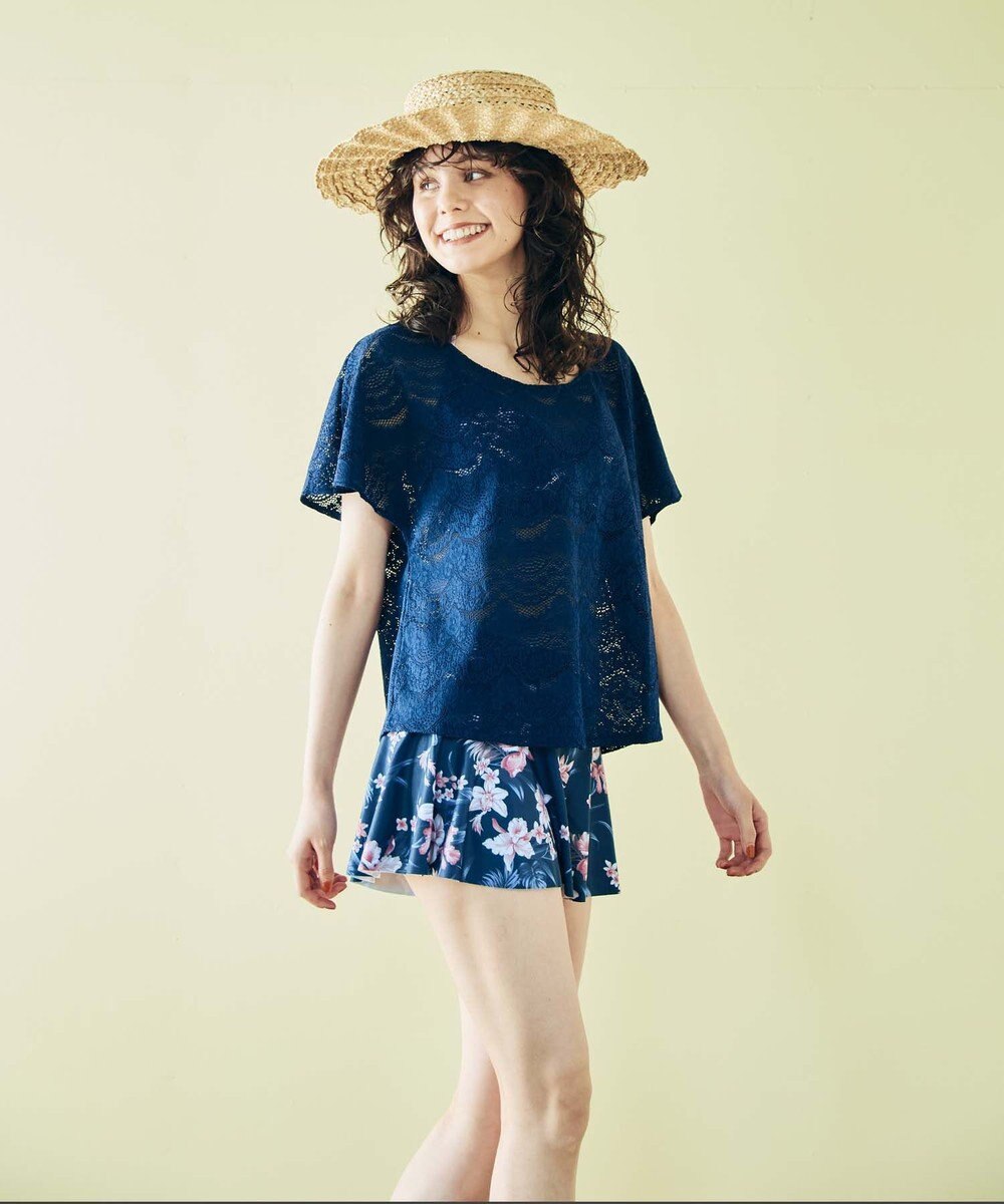 San-ai Resort（三愛水着楽園） 【新色ホワイト＆パープル入荷】４点セット水着　9M・11L【San-ai Resort（サンアイリゾート）】 