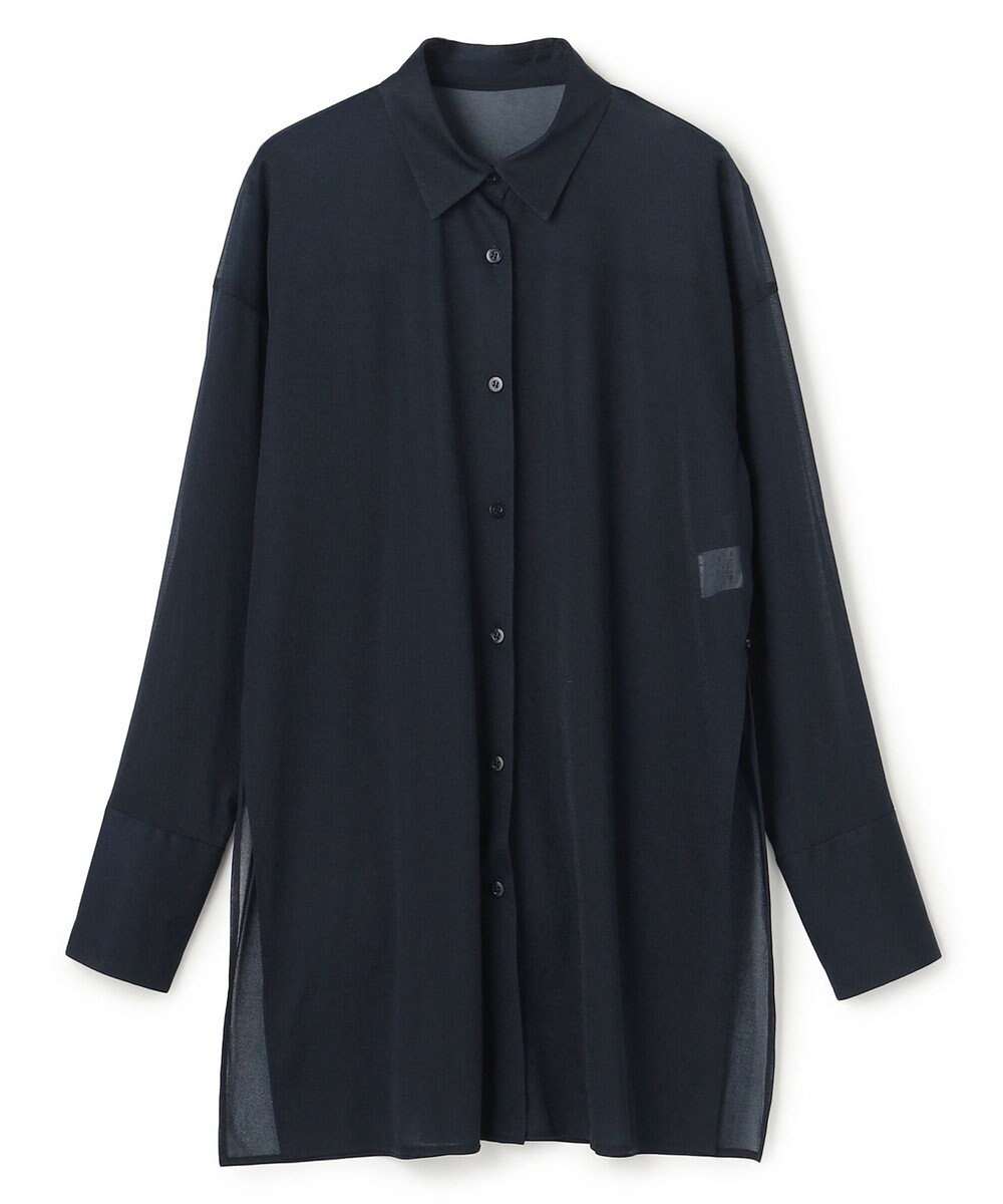 uncrave トリコットシフォン ロングシャツ 