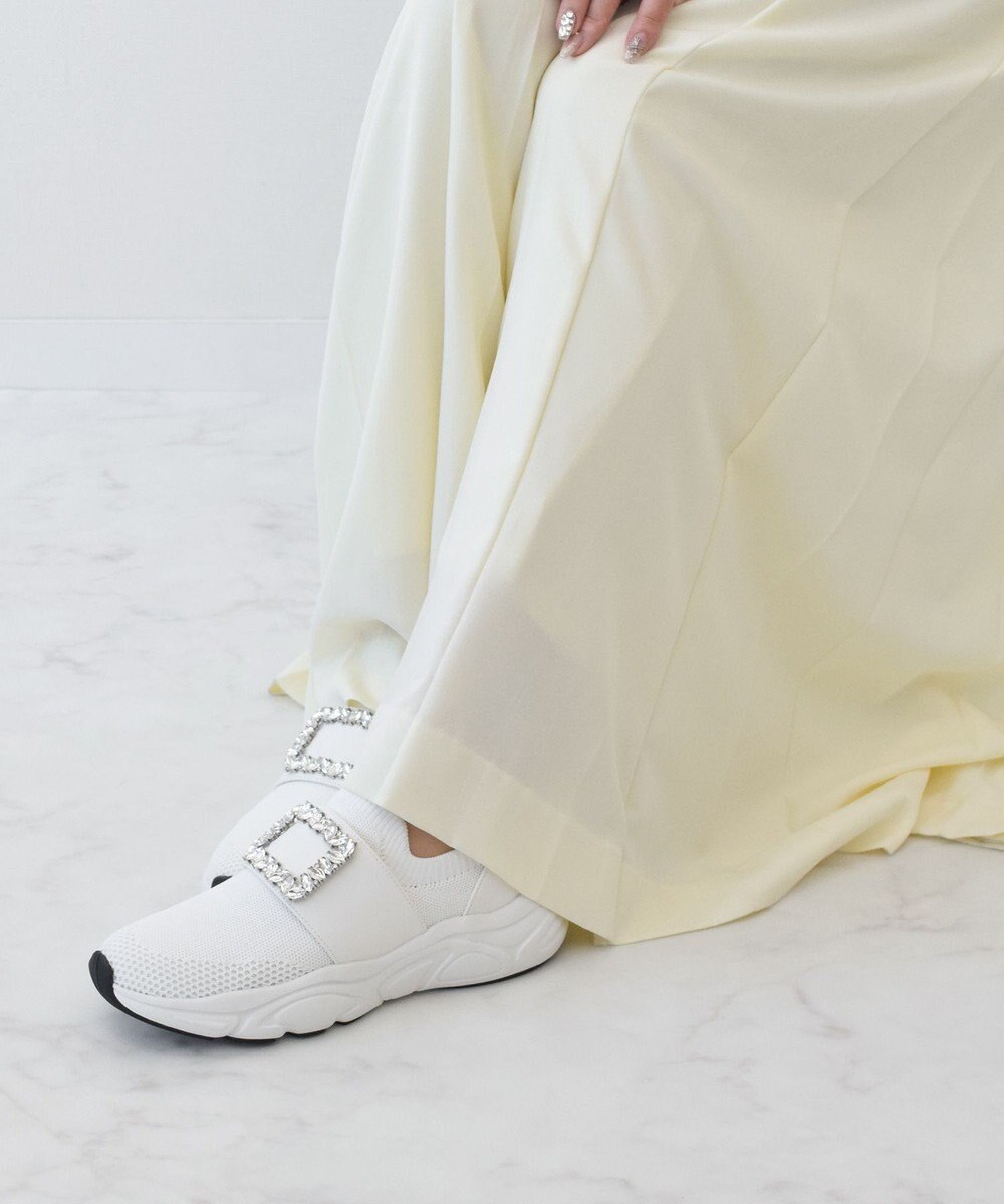 Bridget Birkin 【Bridget Birkin】ビジューバックルニットスニーカー 