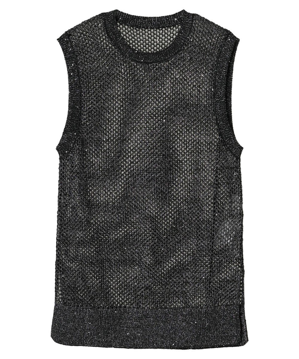 Green Parks スパンコールニットベスト 