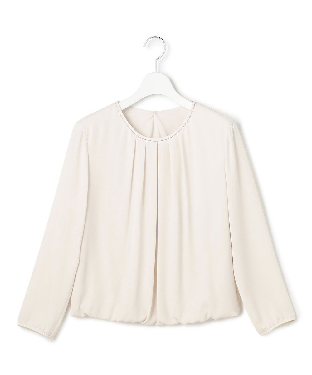 23区 S 【洗える】シルキーデシン ボールチェーン バルーン ブラウス 