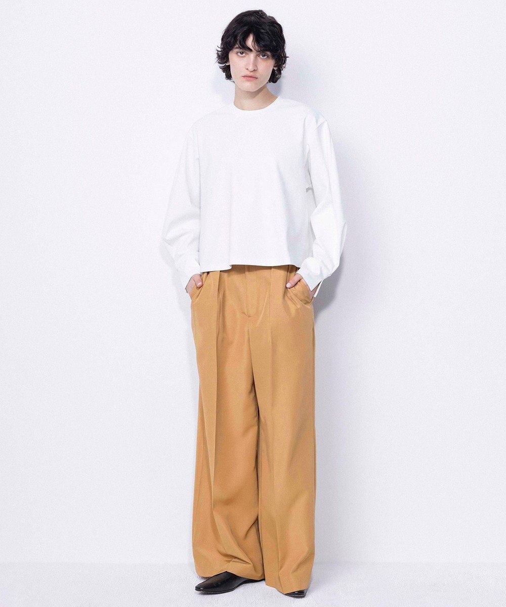 NAVE 【ReNAVE・セットアップ可/撥水加工/防シワ/ウエストゴム】ポリエステルタッサー パンツ 