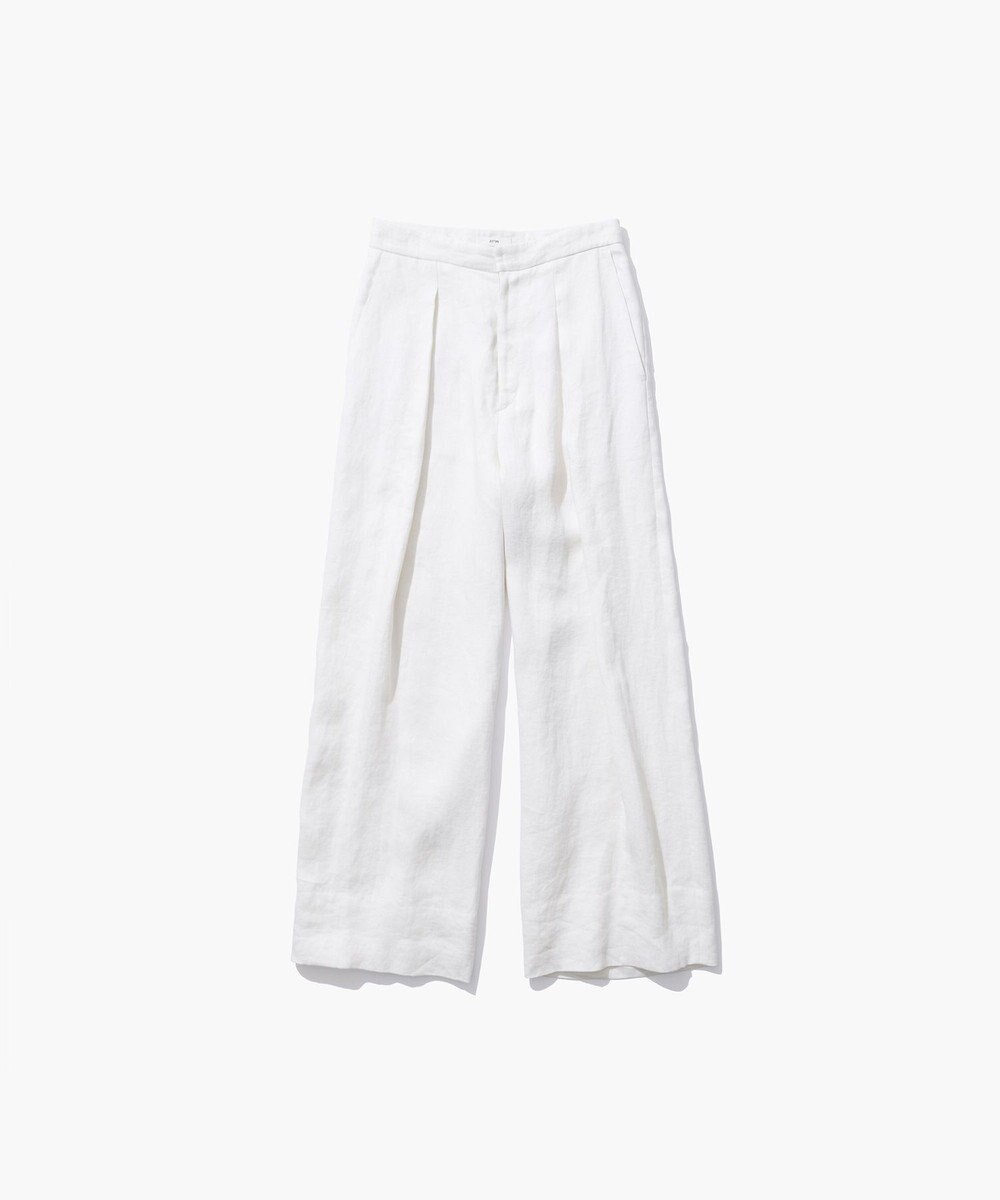 ATON LINEN TWILL | タックイージーパンツ 