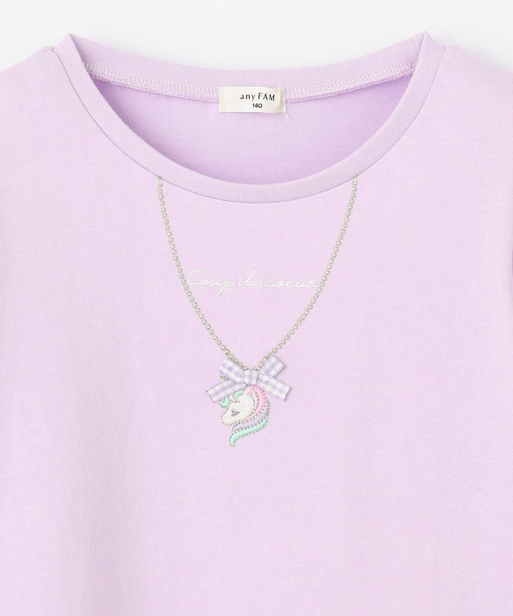 ANY KIDS ネックレス モチーフ Tシャツ 