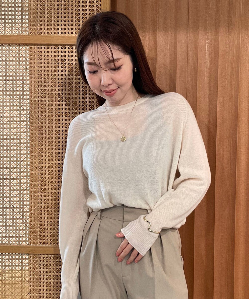 UNFILO ファインアルパカ クルーネック 