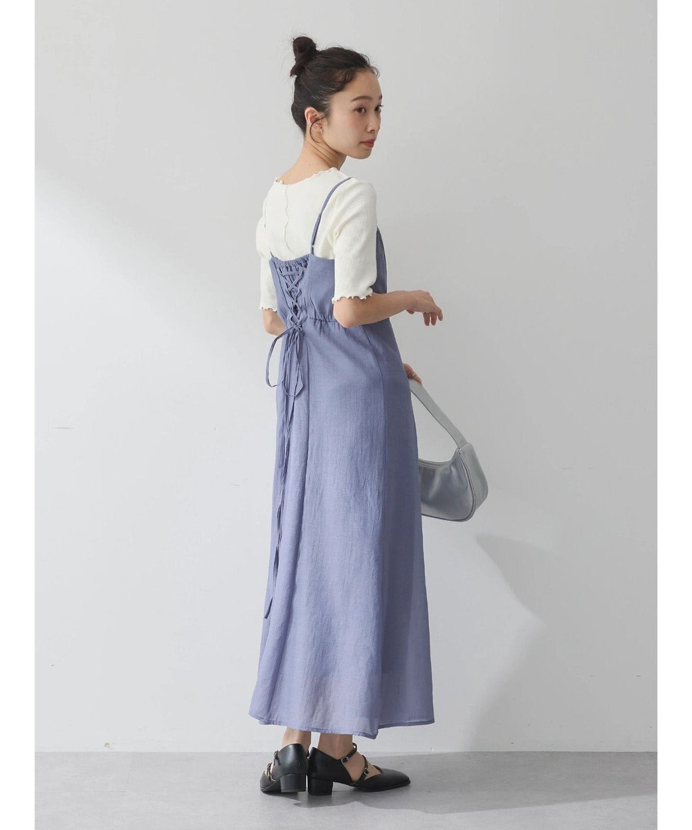 earth music&ecology バックレースアップワンピース 