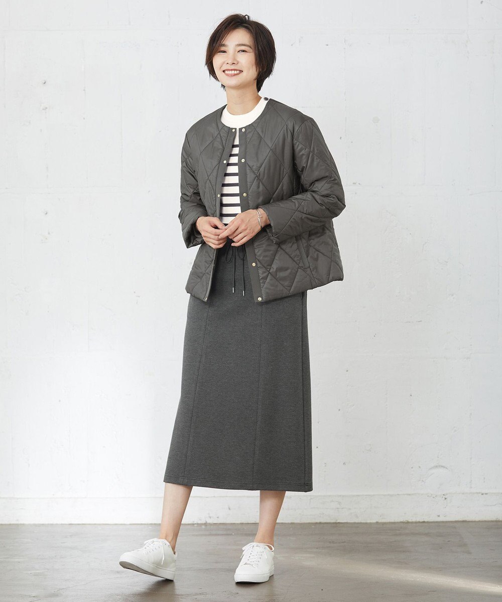 J.PRESS LADIES 高密度タフタ キルティング ショート コート 