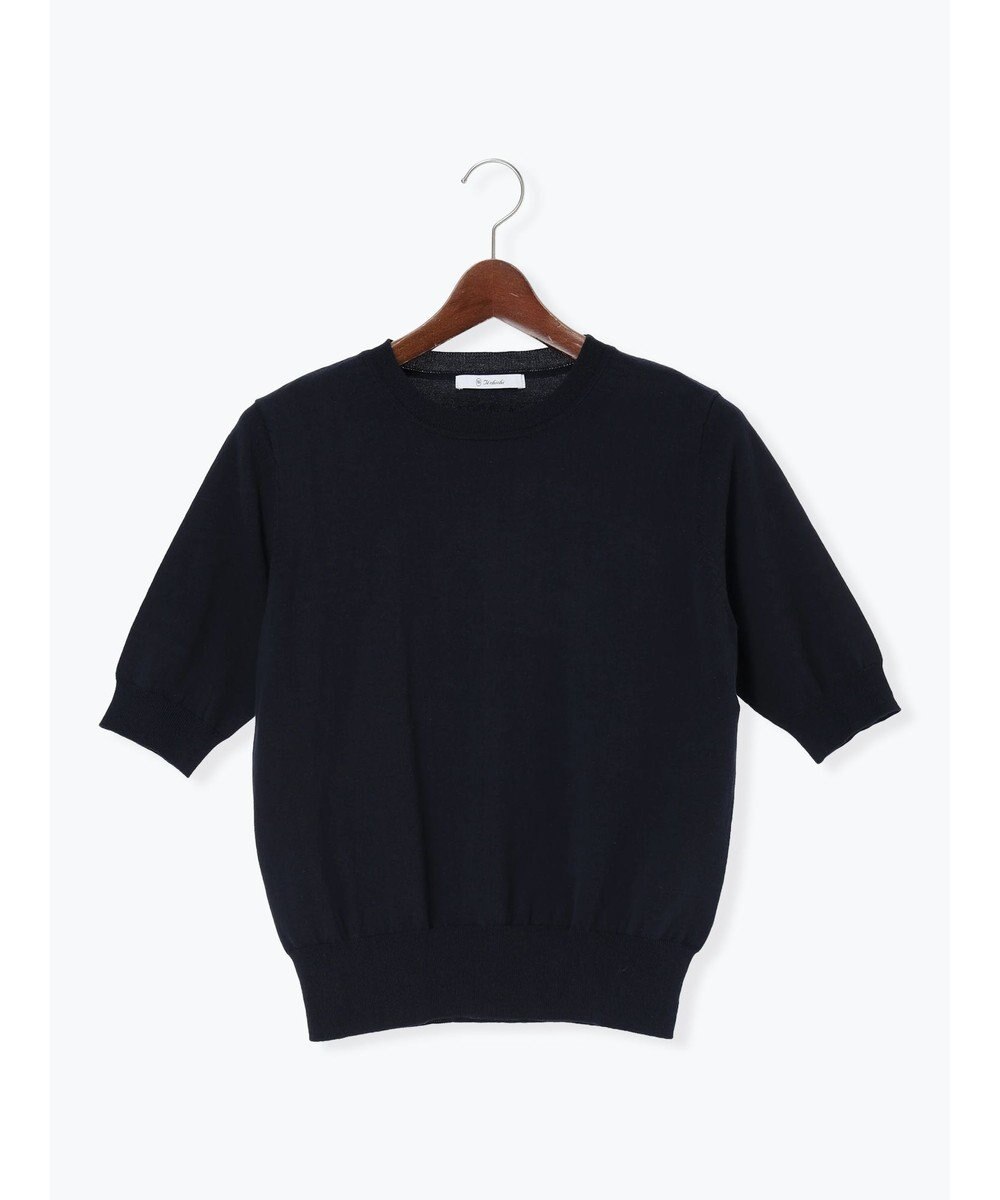 Te chichi 14G天竺ハーフスリーブニットプルオーバー 