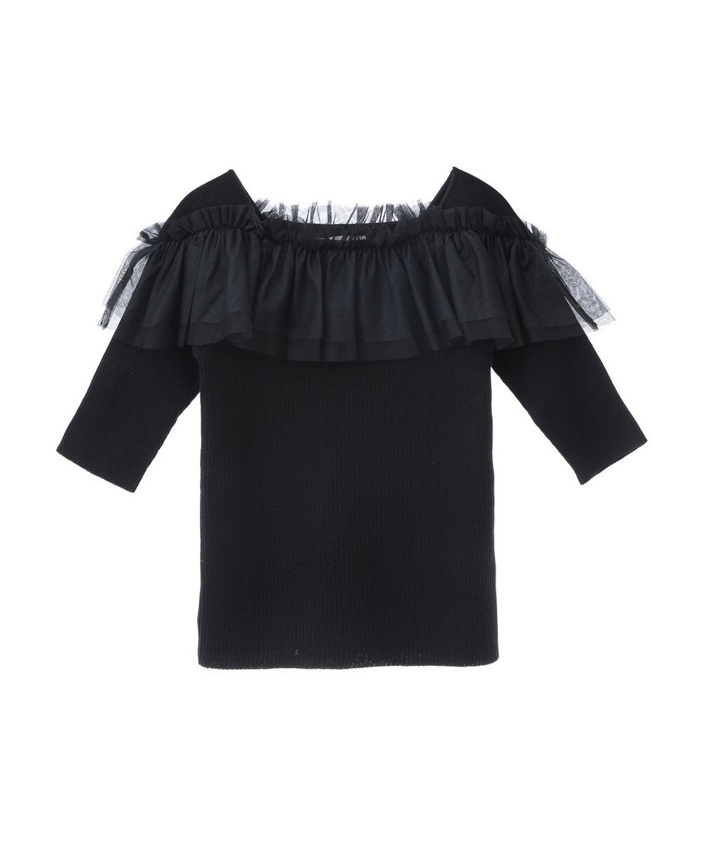 earth music&ecology デコルテチュールニットプルオーバー 