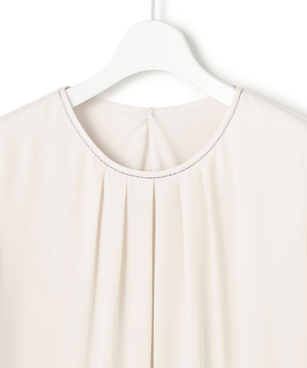 23区 S 【洗える】シルキーデシン ボールチェーン バルーン ブラウス 