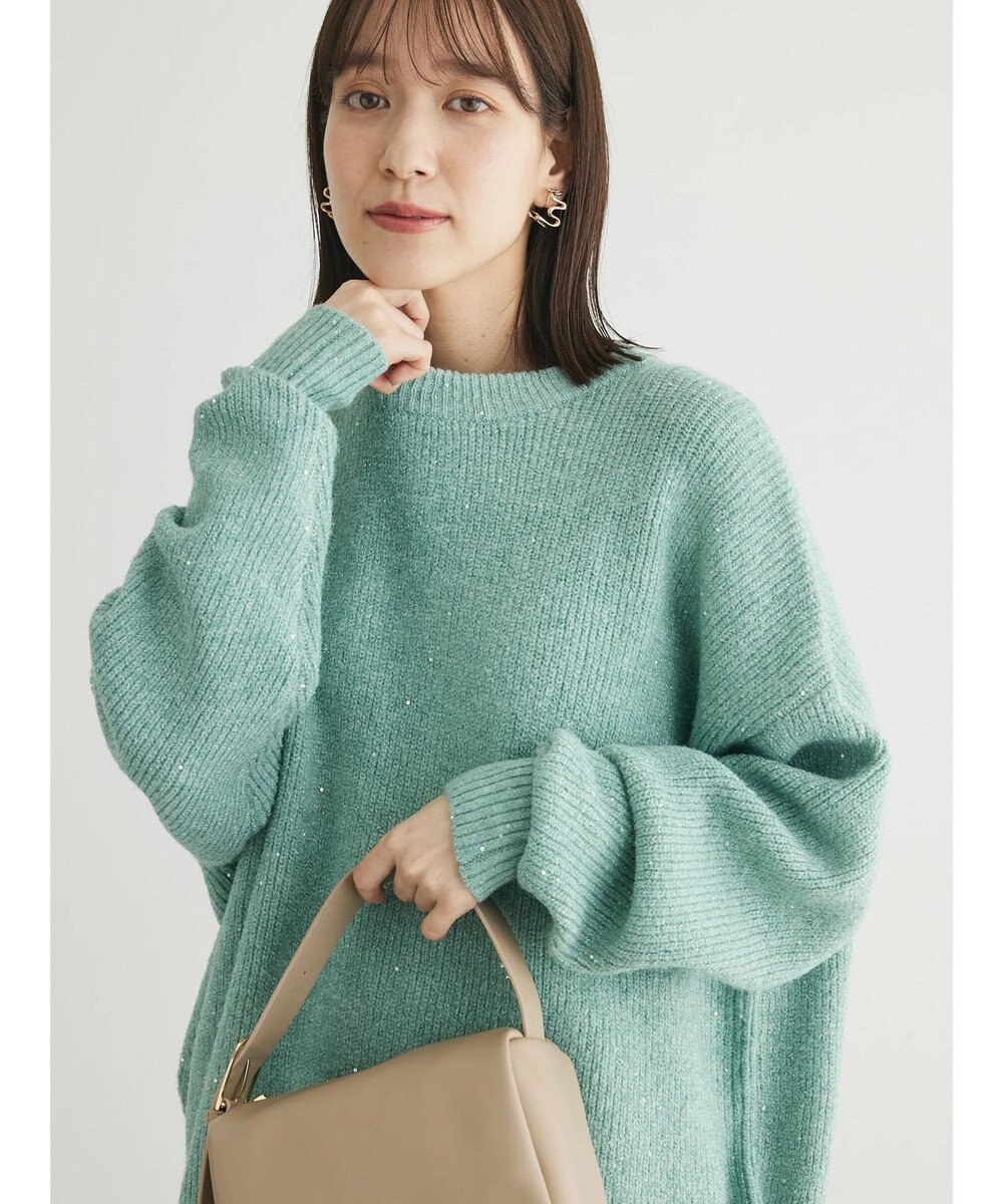 Green Parks ・Ｐｅｔｉｔ　Ｆｌｅｕｒ　ラメ＆スパンコールニット 