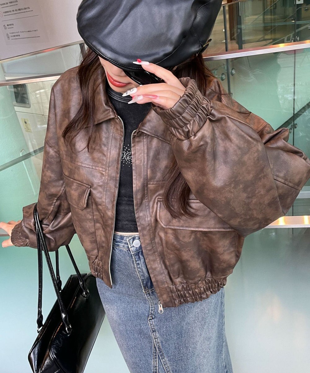 WEGO PUショートブルゾン 