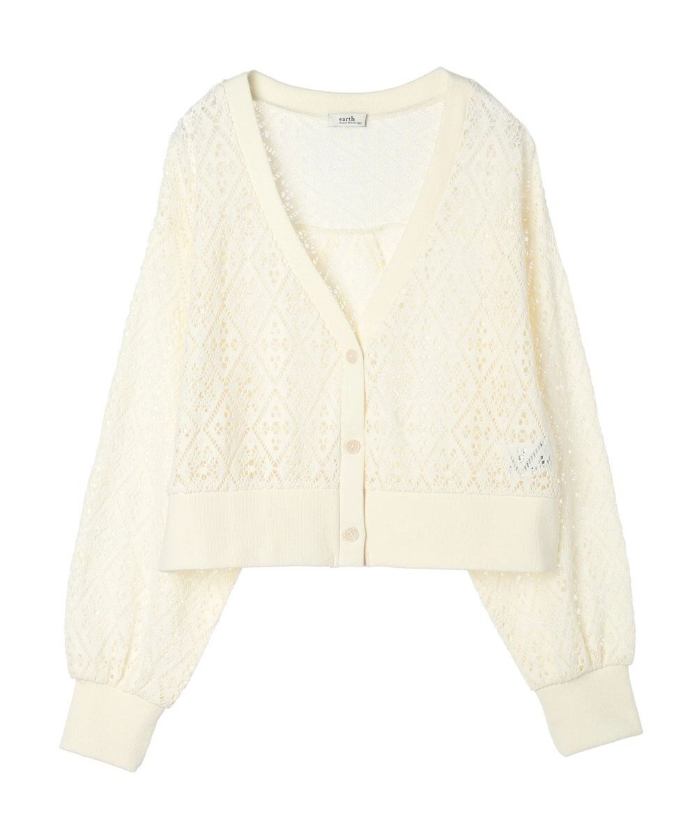earth music&ecology ラッセルレースカーディガン 
