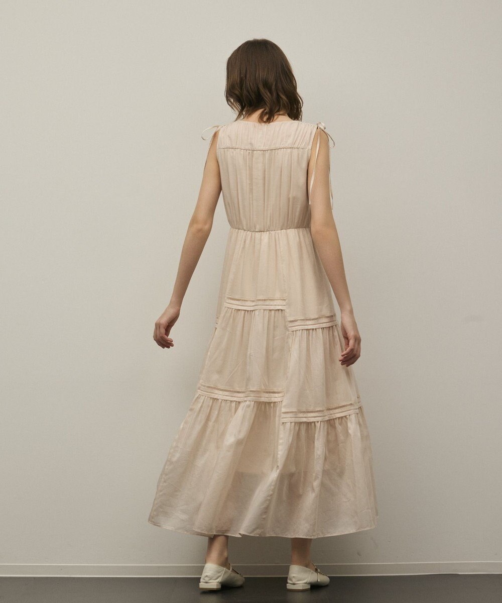 GRACE CONTINENTAL コットンシルクティアードワンピース 