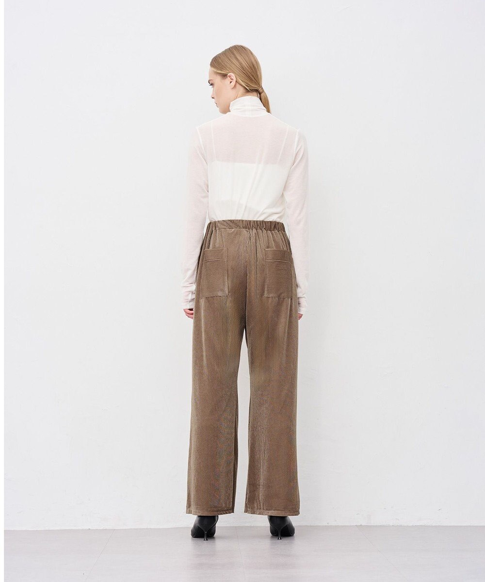 uncrave シアーベロアリブ ギャザーパンツ 