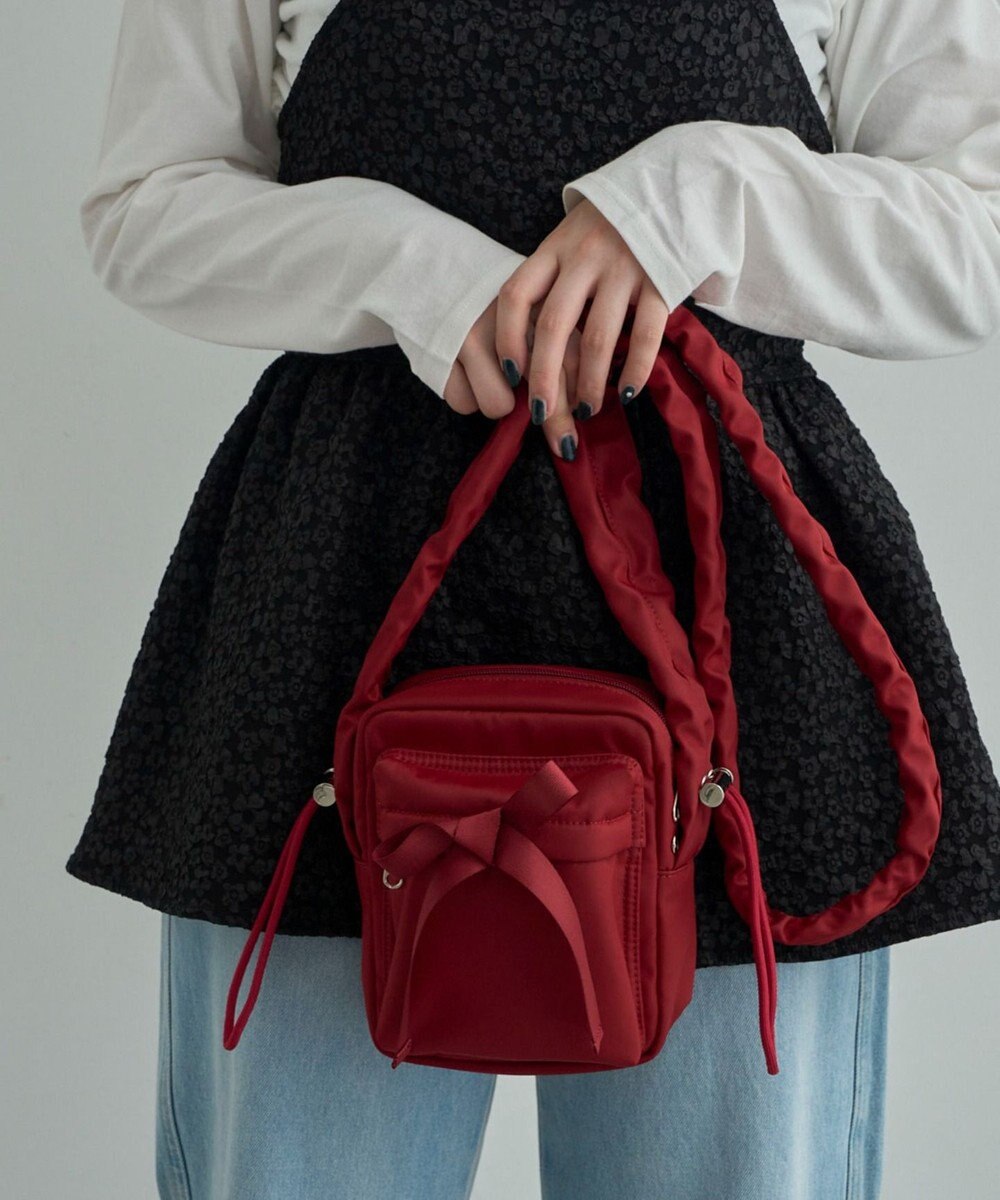 WEGO リボンギャザーミニショルダー 