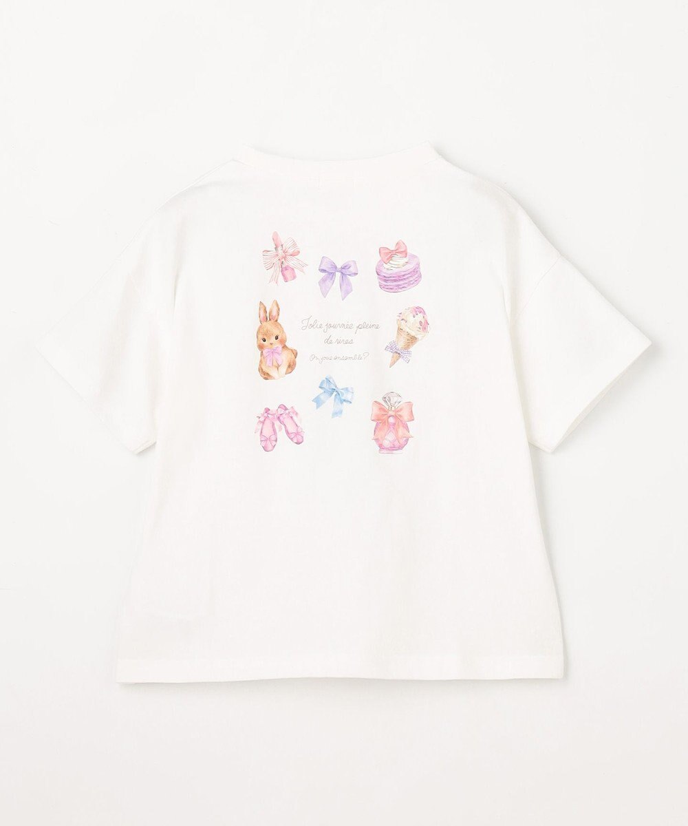 ANY KIDS 【綿100%】バックプリント オーバーサイズTシャツ 