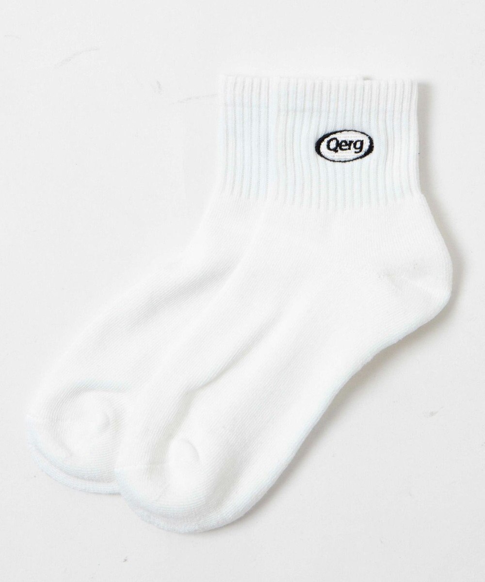 WEGO デザインロゴ刺繍アンクル底パイルソックス 