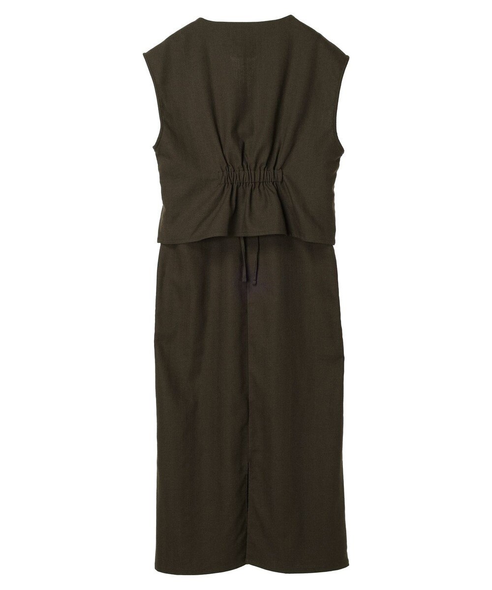 earth music&ecology ＳＥＴ２点ヘリンボーンベスト＋キャミドレ 