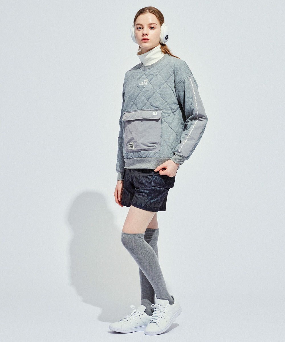 PW CIRCULUS 【裏地付き/防寒】【WOMEN】キルティングスエットプルオーバー 