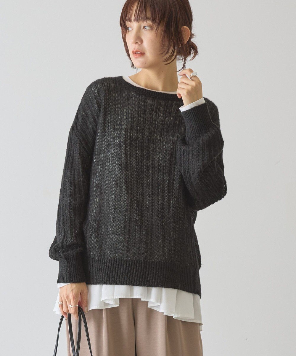 AMERICAN HOLIC モヘアタッチルーズ編みプルオーバー 