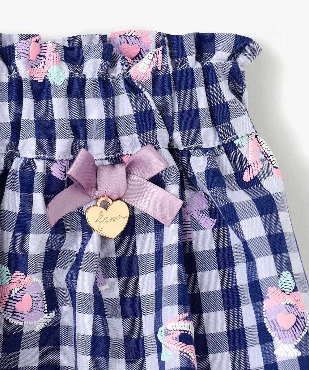 ANY KIDS ギンガム 発泡プリント スカート 