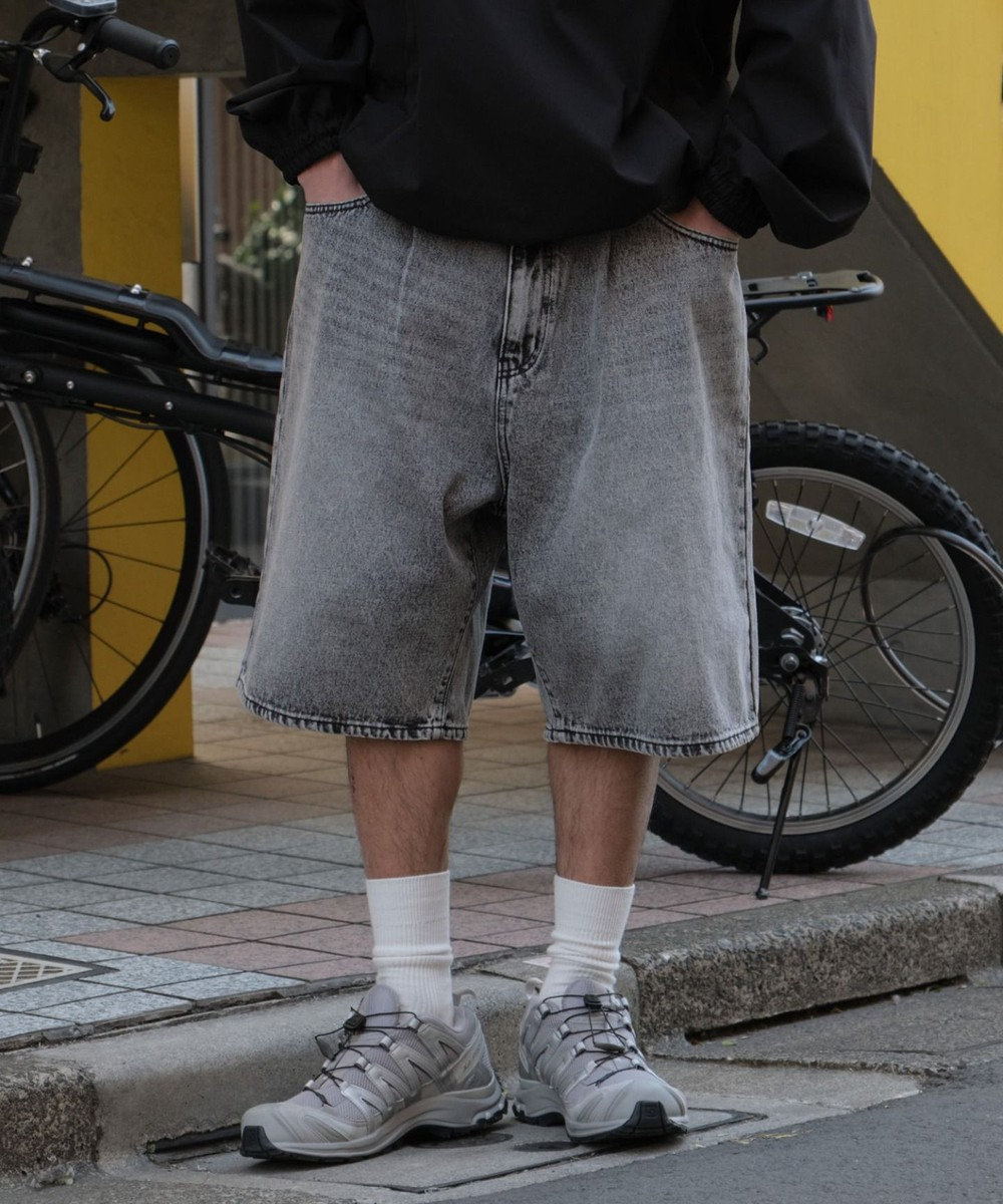 WEGO イージーバギーデニムショーツ 