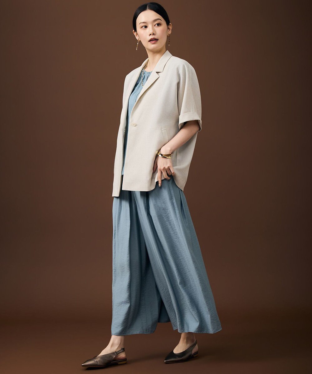 自由区 L 【人気素材・NEWアイテム】ラスティックメッシュハーフスリーブ ジャケット 