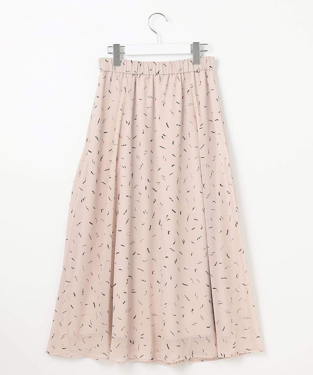 自由区 【XSサイズ～/洗える】ドローイングタッチプリント ギャザースカート 