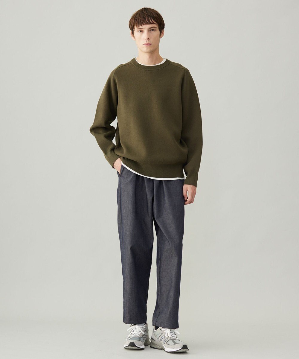 UNFILO MENS 【新色追加】スウェットライク クルーニット [24年秋冬商品] 