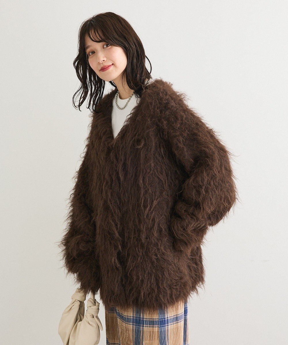 Green Parks ・ｓｗｉｎｇ　ｂｙ　２ｗａｙロング起毛カーディガ 