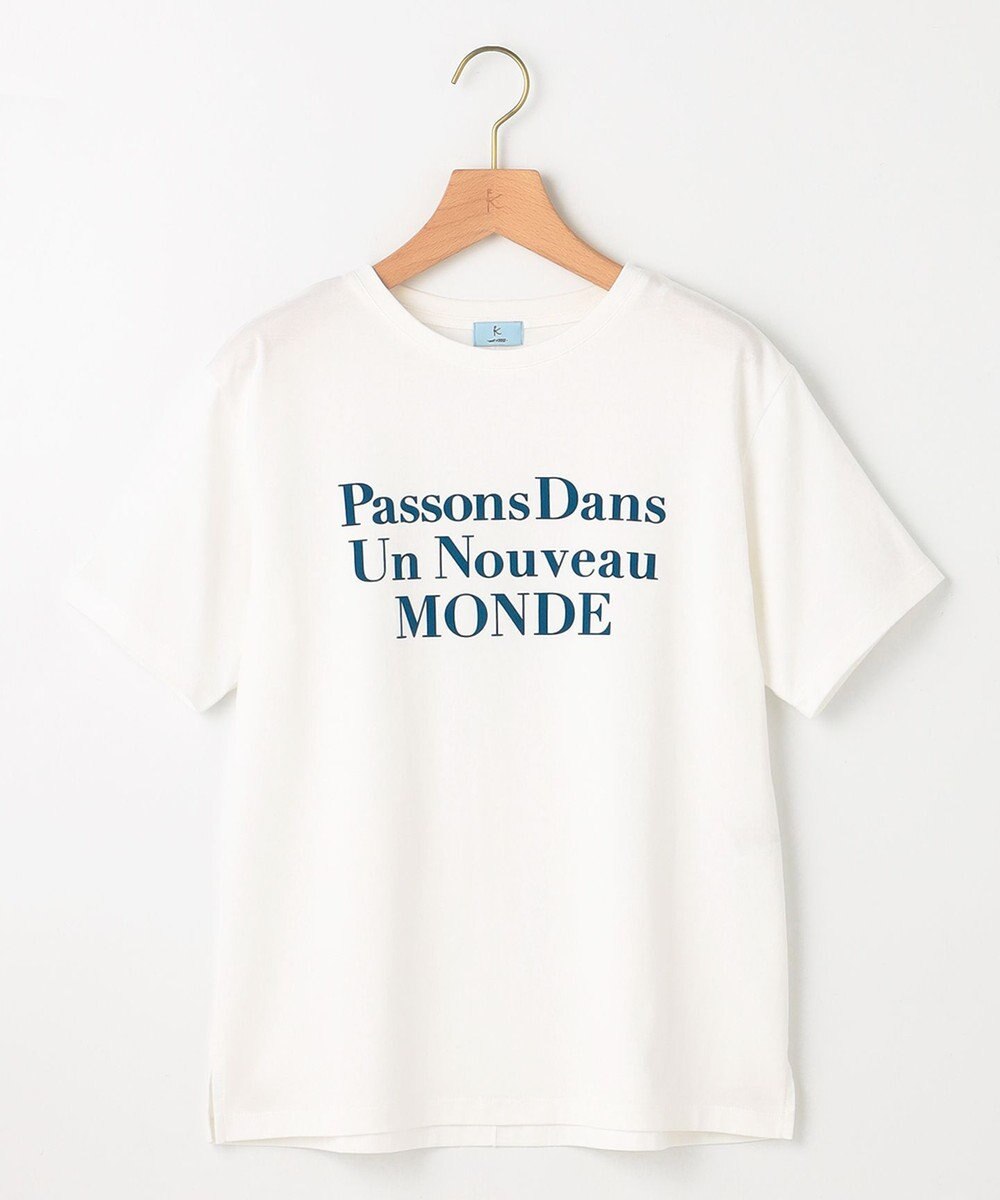 組曲 S 【綿100％】フロッキープリント Ｔシャツ 