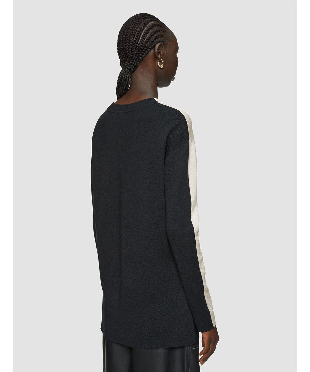 JOSEPH 【洗える】バイカラー　ロングスリーブニット 