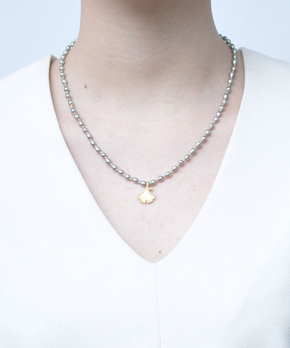 monshiro 【バロックパール】イチョウショート ネックレス 