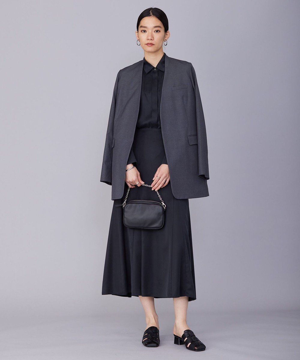 ICB 【洗える】 ルゼブフィブリルサテン スカート 