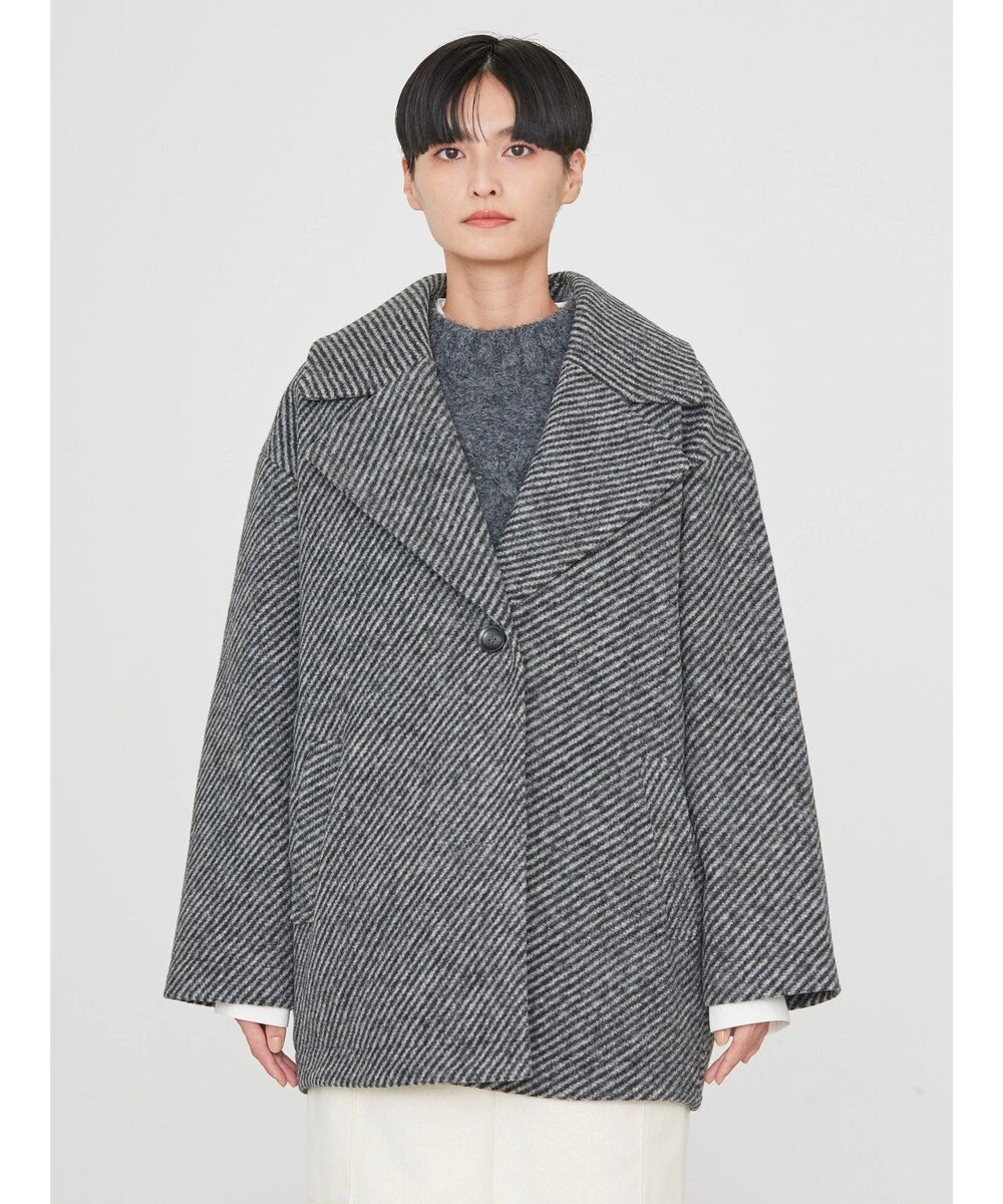 AMERICAN HOLIC ツイードライクコクーンミディコート 