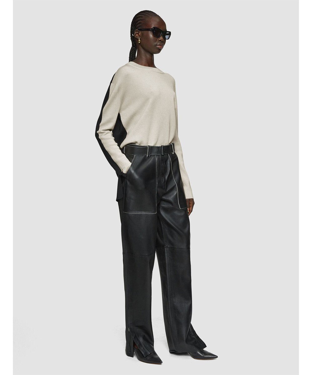 JOSEPH 【洗える】バイカラー　ロングスリーブニット 