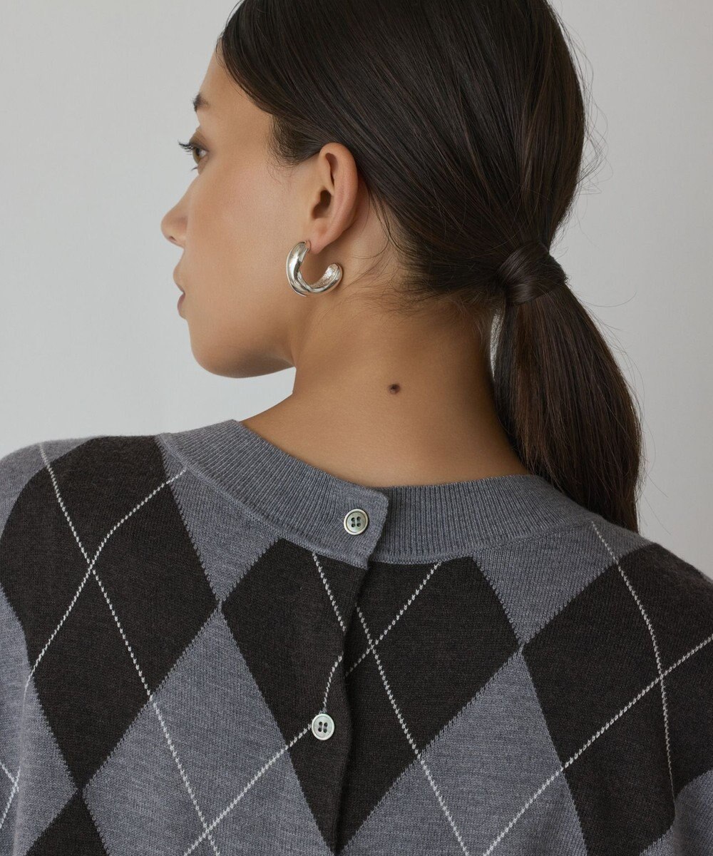 GRACE CONTINENTAL アーガイルニットベスト 