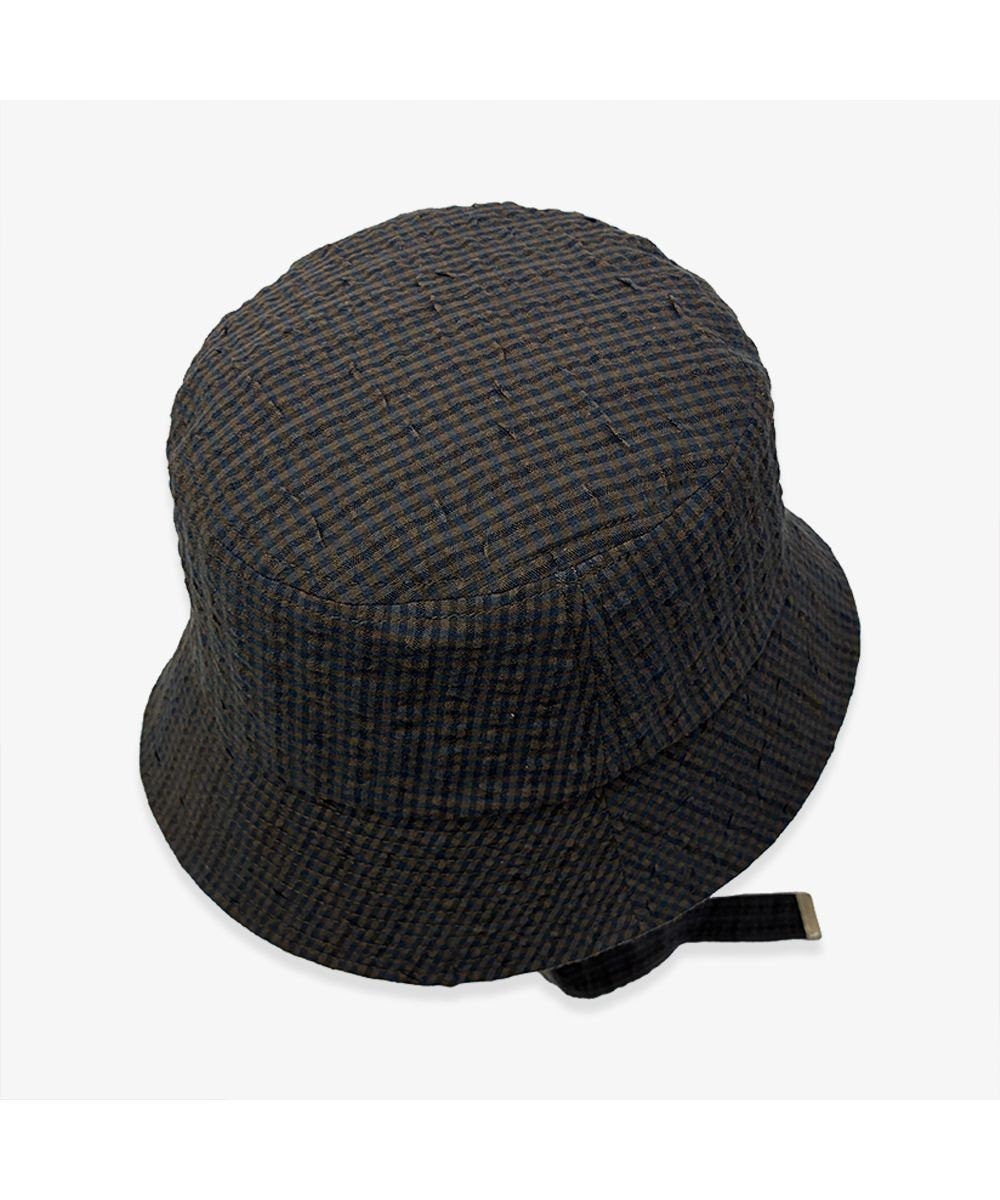 林八百吉商店 un chapeau　ひも付きチェックハット 