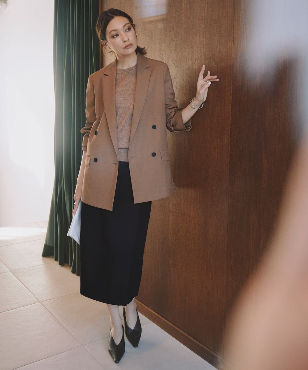 ICB 【接触冷感・UVケア・速乾・洗える】FluidBackSatin ナロースカート 