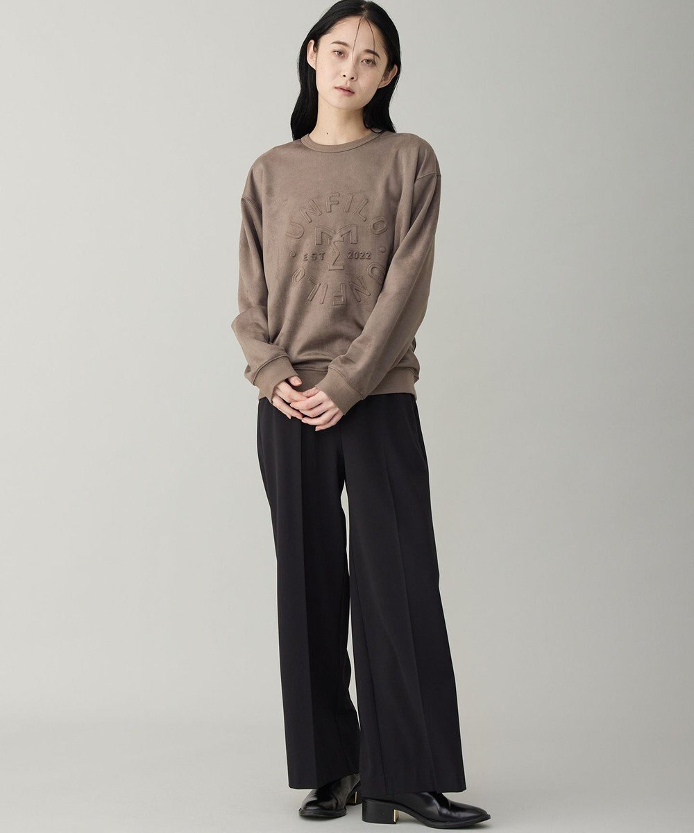 UNFILO MENS 【男女兼用】クリーンスエード エンボスロゴ クルー 