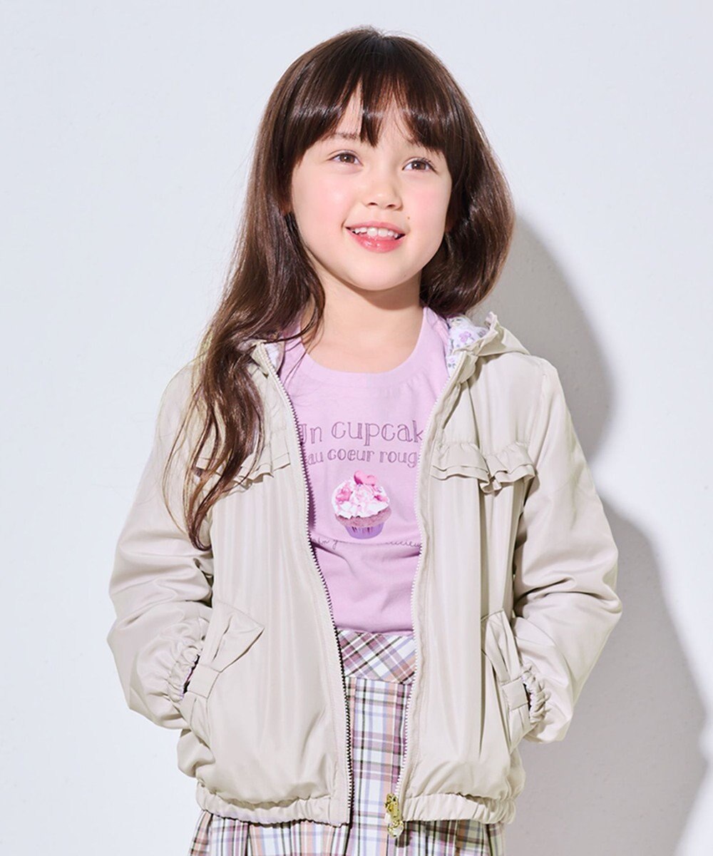 ANY KIDS フード取り外し リバーシブル ブルゾン 