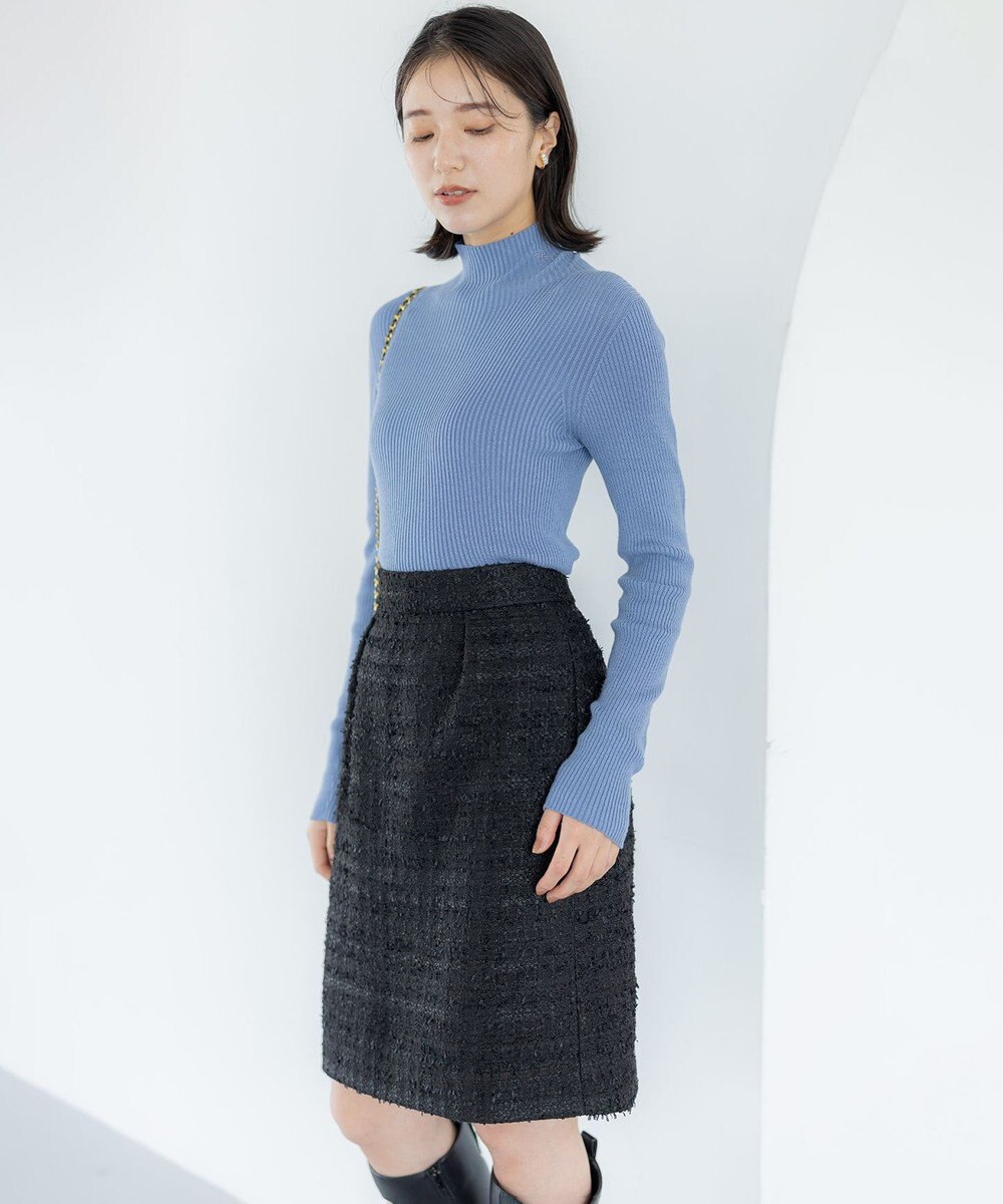 組曲 ホールガーメント ハイネックニット 