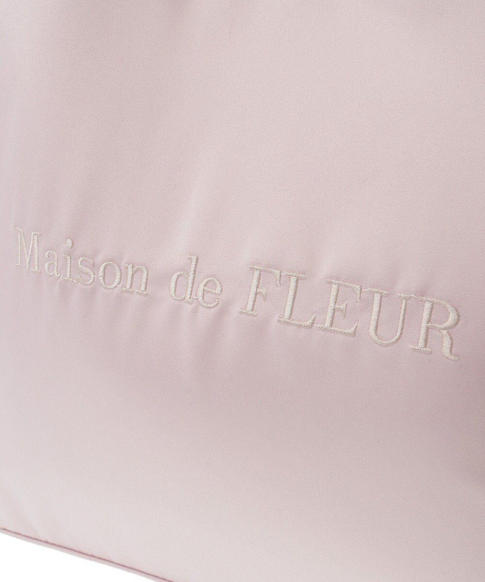 Maison de FLEUR リボンギャザーハンドルトートバッグ 