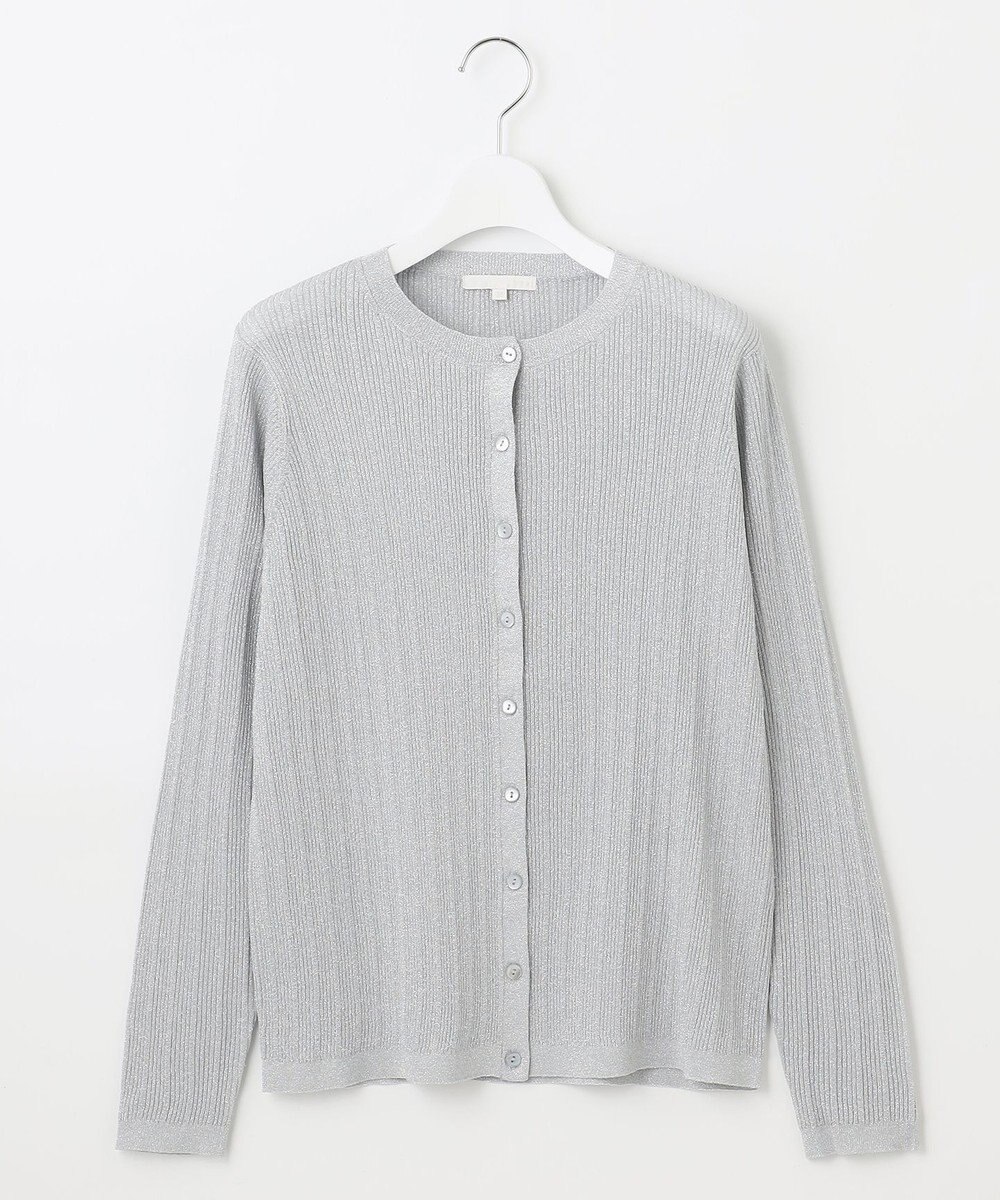 自由区 L 【カタログ掲載・アンサンブル対応・洗える】グリッターリブ カーディガン 