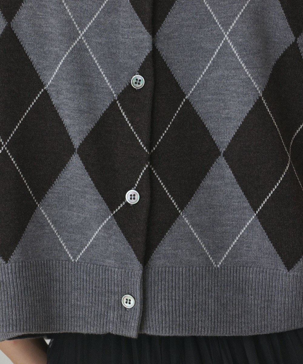 GRACE CONTINENTAL アーガイルニットベスト 