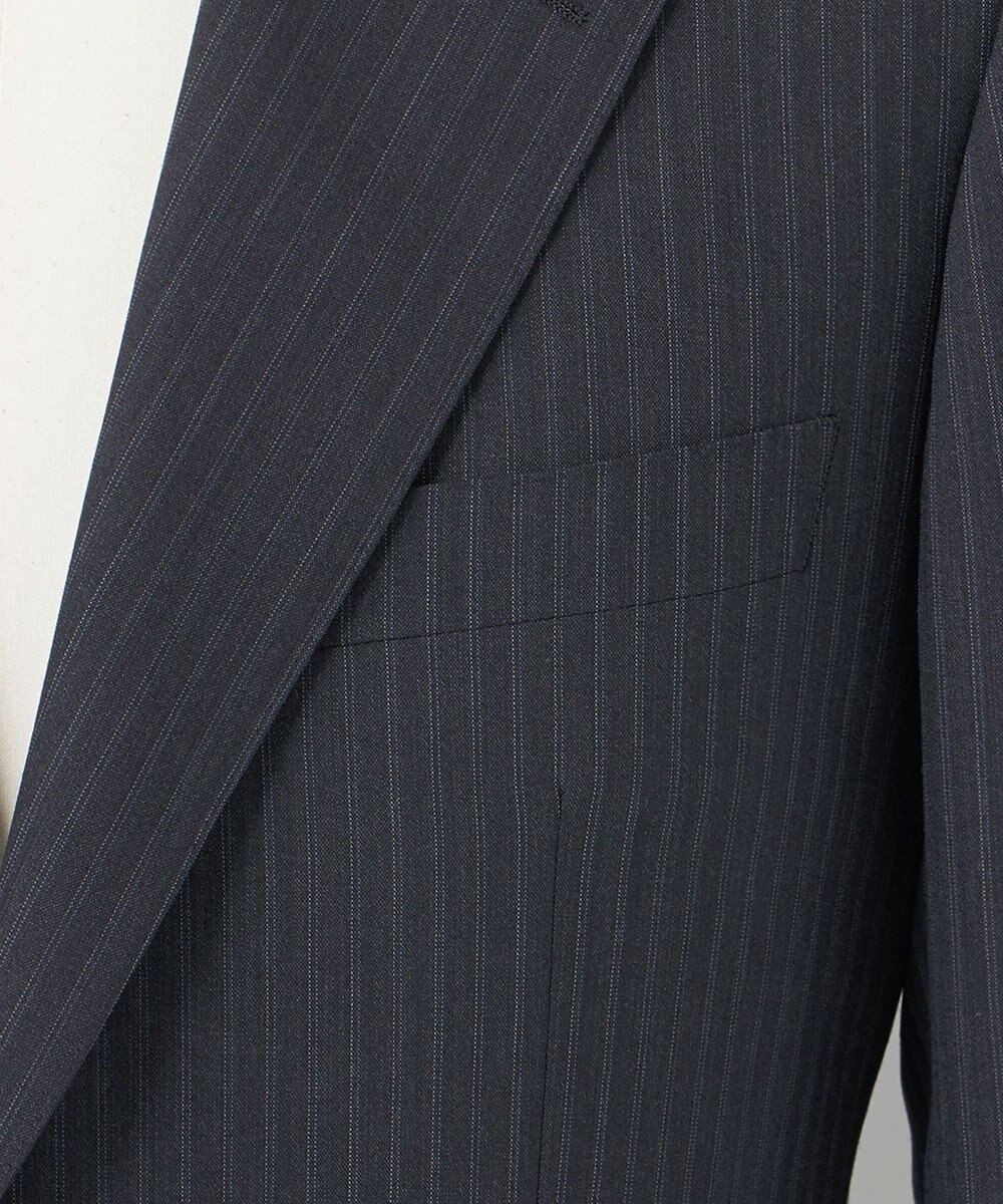 GOTAIRIKU 【御幸毛織】Superio160 ウールモヘヤシルクカシミヤ　スーツ（グレーストライプ） 