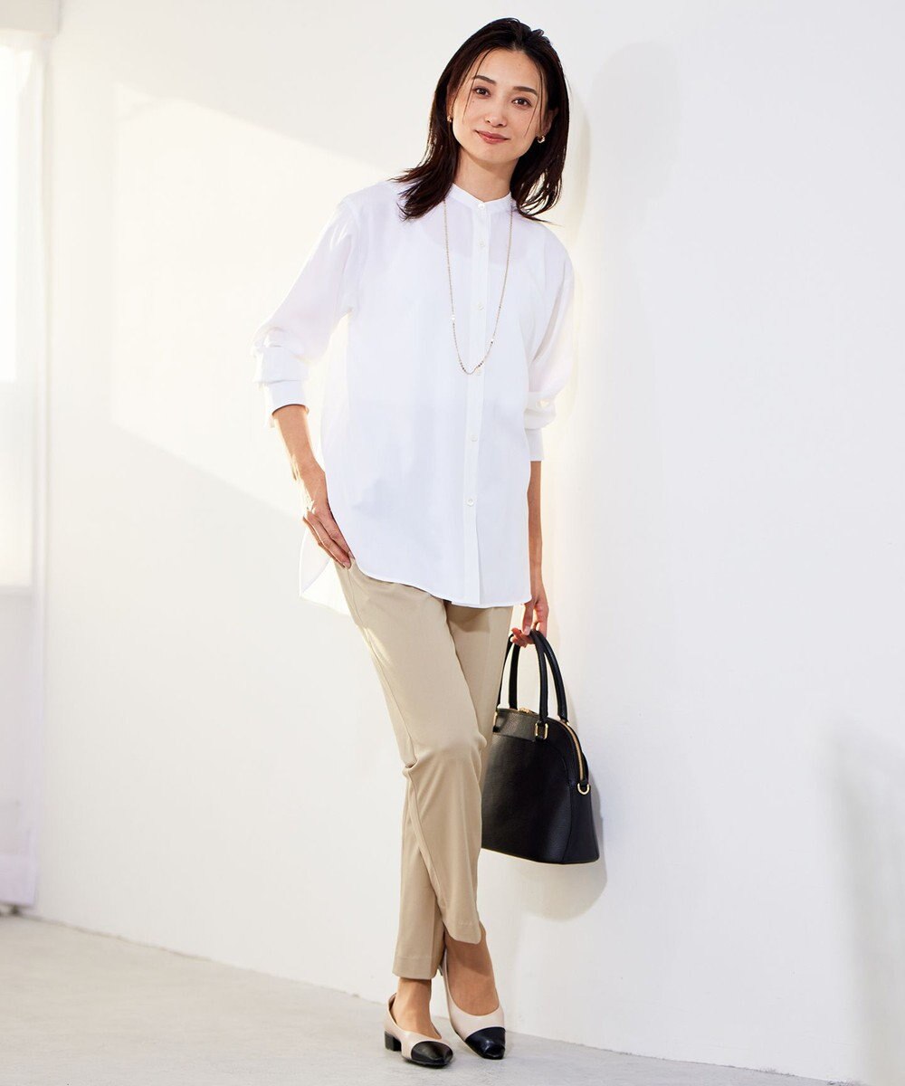 自由区 ライトフィールジャージータックテーパード パンツ 