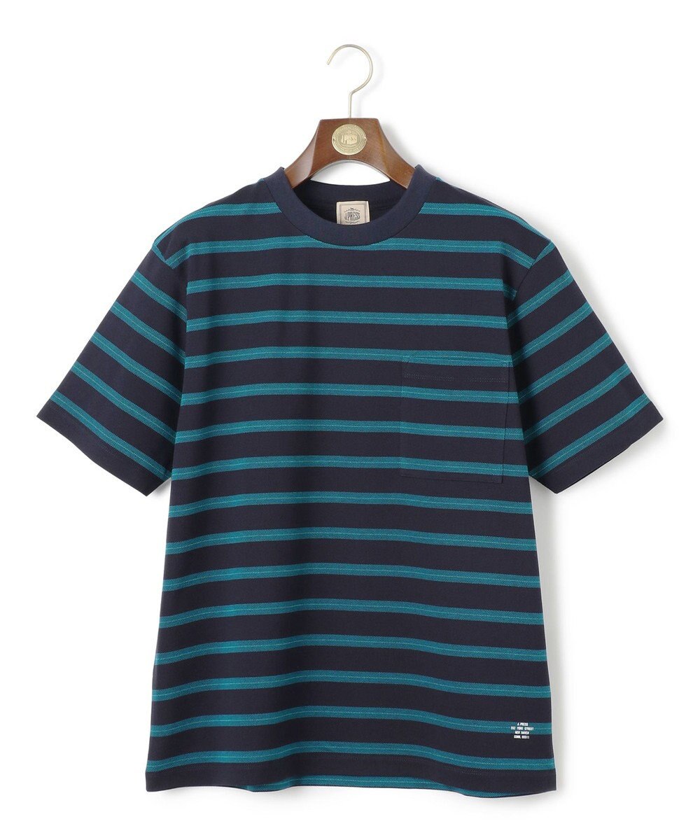 J.PRESS MEN マルチボーダー カノコTシャツ 