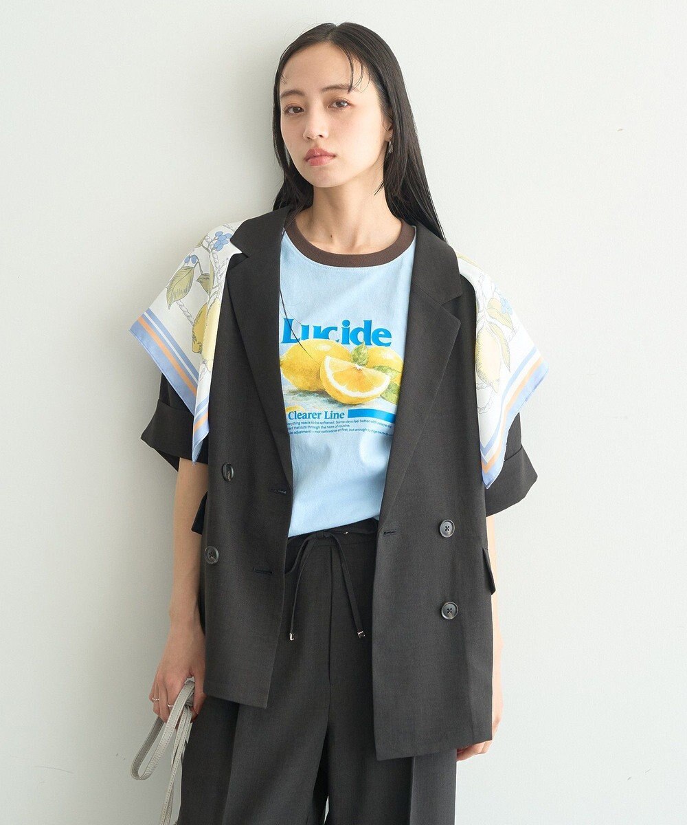 earth music&ecology 【セットアップ対応】リネンライクダブルジャケット 